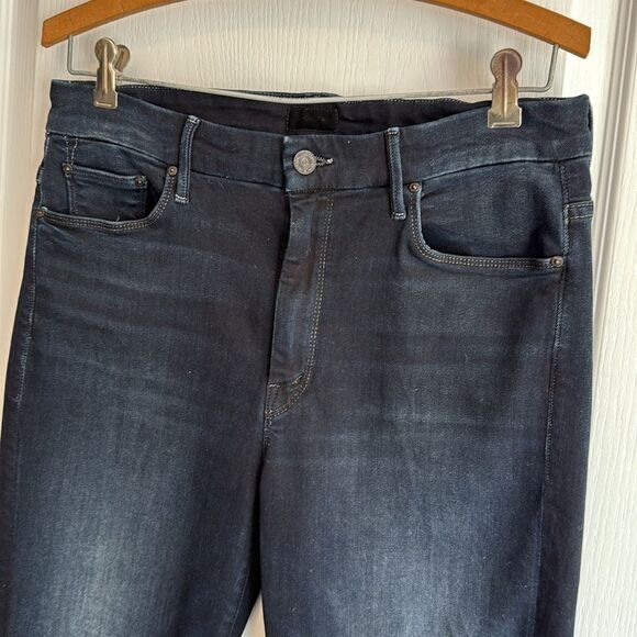 Mother Stunner Zip Ankle Step Fray Not Guilty Women's Black Jeans-31-Excellent - Picture 16 of 16